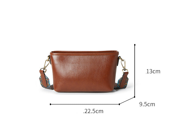 Vanessa-Crossbody Genuine Leather Purse with Dual Large Straps