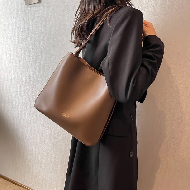 Fashion Vegan Leather Tote Bag with Adjustable Strap